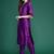 Floral Thread Work Liva Kurta with Trousers & With Dupatta