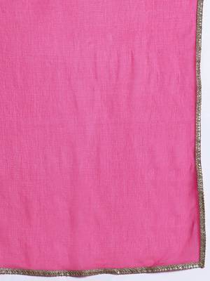 Women Floral Printed Regular Pure Cotton Kurta with Palazzos & With Dupatta 4
