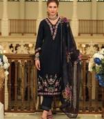 Women Floral Embroidered Cotton Kurta with Trousers & Dupatta