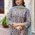 Floral Printed V-Neck Pure Cotton Straight Kurta With Palazzo And Dupatta