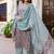 Floral Printed V-Neck Pure Cotton Straight Kurta With Palazzo And Dupatta