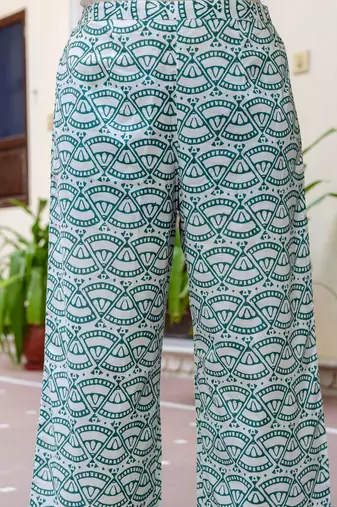 Floral Printed V-Neck Pure Cotton Straight Kurta With Palazzo And Dupatta