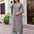 Floral Printed V-Neck Pure Cotton Straight Kurta With Palazzo And Dupatta