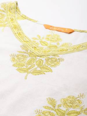 Ethnic Motifs Printed Pure Cotton Kurta with Salwar & With Dupatta 3