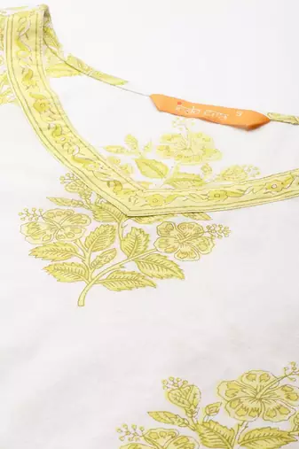 Ethnic Motifs Printed Pure Cotton Kurta with Salwar & With Dupatta