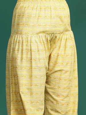 Ethnic Motifs Printed Pure Cotton Kurta with Salwar & With Dupatta 4