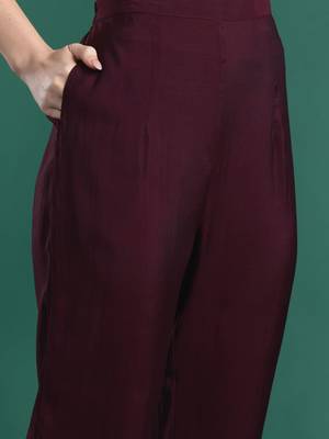Ethnic Motifs Embroidered Kurta with Trousers & Dupatta 4