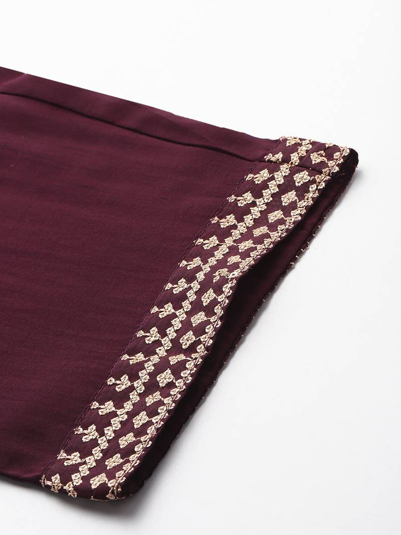 Ethnic Motifs Embroidered Kurta with Trousers & Dupatta