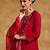 Women Floral Yoke Design Regular Thread Work Kurta with Trousers & With Dupatta