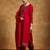 Women Floral Yoke Design Regular Thread Work Kurta with Trousers & With Dupatta