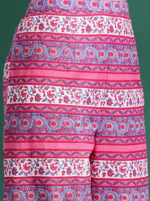 Floral Printed Pure Cotton Kurta With Palazzos & Dupatta 4