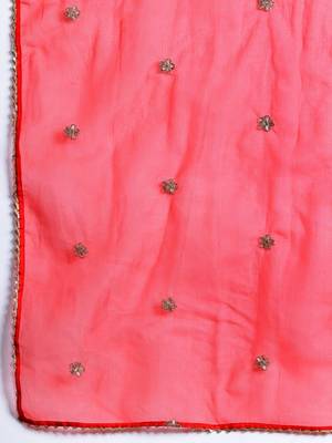 Striped Sequinned Chanderi Silk Kurta With Trousers & Dupatta 4