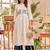Cotton Thread Embroidered A Line Solid Kurta With Printed Palazzos