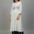 Cotton Thread Embroidered A Line Solid Kurta With Printed Palazzos