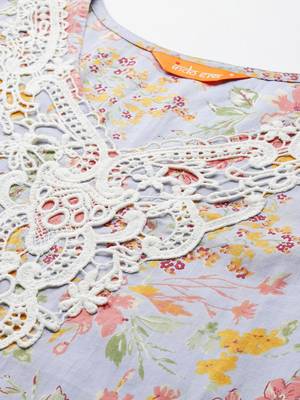 Floral Printed Pure Cotton Kurta with Salwar & With Dupatta 3