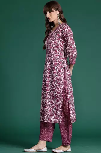 Women Paisley Printed Regular Pure Cotton Kurta with Trousers