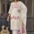 Floral Embroidered Thread Work Pure Cotton Straight Kurta With Trousers & Dupatta