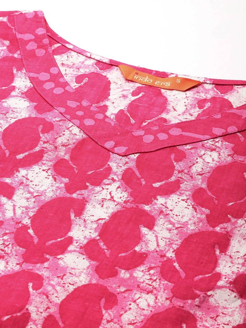Ethnic Motifs Printed  Cotton Kurta With Trousers & Dupatta
