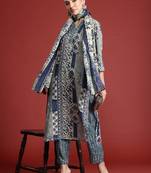 Women Ethnic Motifs Printed  Cotton Kurta with Trousers & With Dupatta