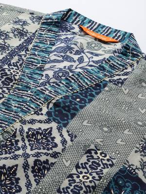 Women Ethnic Motifs Printed  Cotton Kurta with Trousers & With Dupatta 2