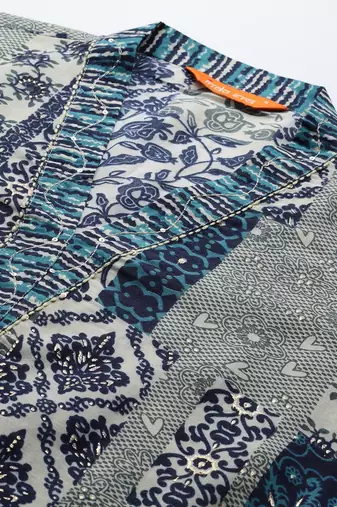 Women Ethnic Motifs Printed Pure Cotton Kurta with Trousers & With Dupatta