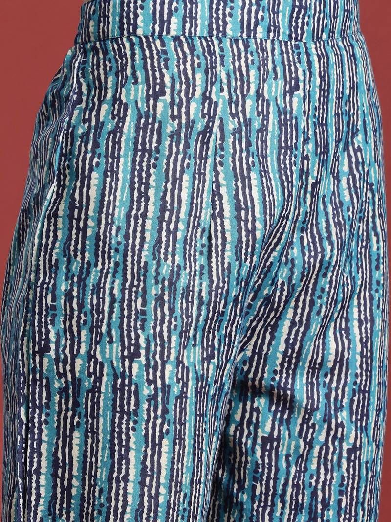 Women Ethnic Motifs Printed  Cotton Kurta with Trousers & With Dupatta