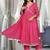 Women Leheriya Printed Pleated Gotta Patti  Cotton Kurta with Trousers & With Dupatta