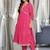 Women Leheriya Printed Pleated Gotta Patti  Cotton Kurta with Trousers & With Dupatta