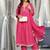 Women Leheriya Printed Pleated Gotta Patti  Cotton Kurta with Trousers & With Dupatta