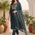 Women Ethnic Motifs Embroidered Tiered Thread Work Kurta with Trousers & With Dupatta