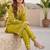 Women Regular Thread Work Kurta with Trousers & With Dupatta