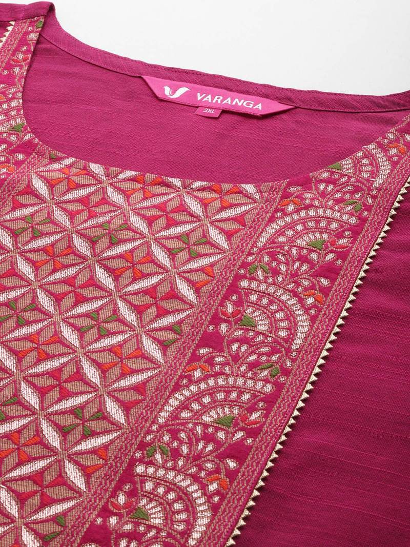 Xtra Ethnic Motifs Yoke Design Gotta Patti Kurta with Trousers & Dupatta