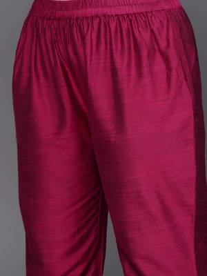 Xtra Ethnic Motifs Yoke Design Gotta Patti Kurta with Trousers & Dupatta 4