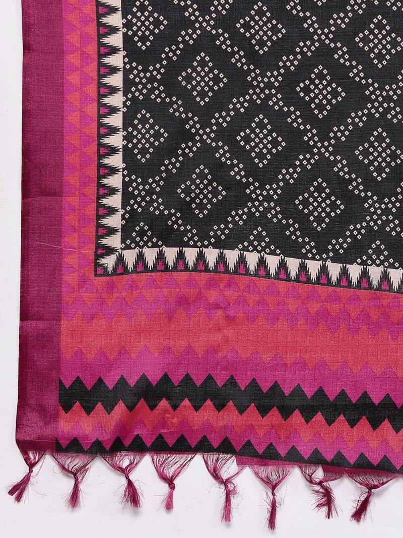 Xtra Ethnic Motifs Yoke Design Gotta Patti Kurta with Trousers & Dupatta