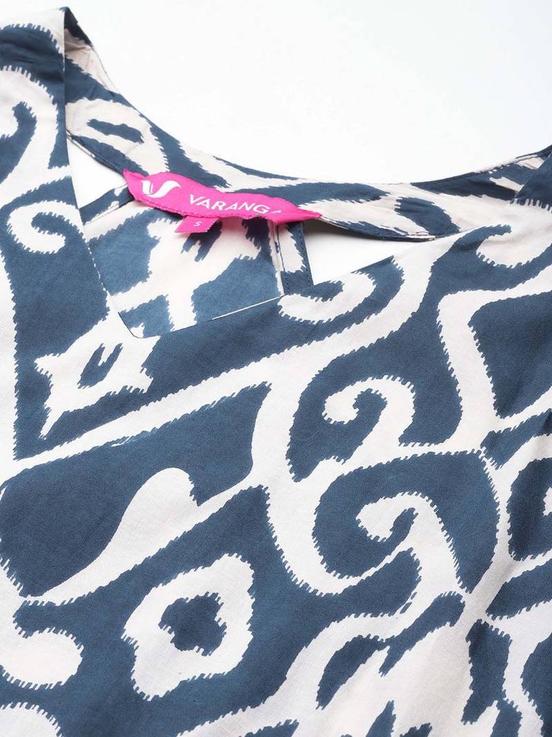 Women Printed Regular Pure Cotton Kurta with Trousers
