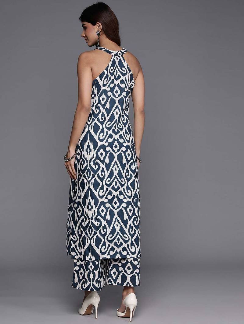 Women Printed Regular Pure Cotton Kurta with Trousers