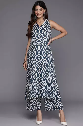 Women Printed Regular Pure Cotton Kurta with Trousers