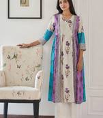 Women Floral Printed Empire Pure Cotton Kurta with Trousers