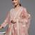Women Beige Thread Embroidered  Cotton Kurta with Trouser and Dupatta