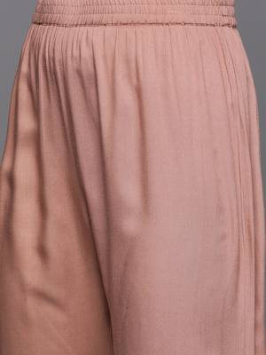 Women Beige Thread Embroidered  Cotton Kurta with Trouser and Dupatta 8