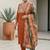 Rust & Blue Embroidered Kurta with Trousers & With Dupatta