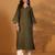 Thread Work Notch Neck Kurta With Trousers