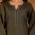 Thread Work Notch Neck Kurta With Trousers