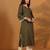 Thread Work Notch Neck Kurta With Trousers