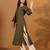 Thread Work Notch Neck Kurta With Trousers