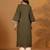 Thread Work Notch Neck Kurta With Trousers