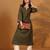 Thread Work Notch Neck Kurta With Trousers