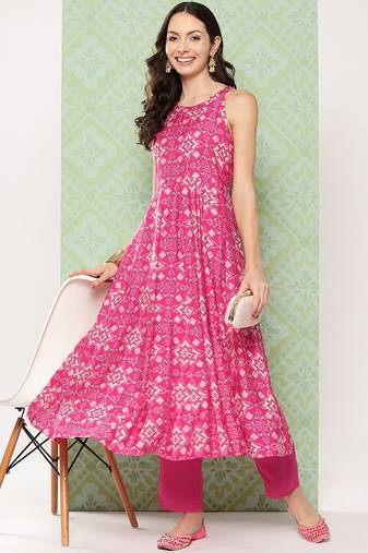 Women Ethnic Motifs Printed Regular Kurta with Trousers