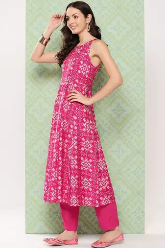 Women Ethnic Motifs Printed Regular Kurta with Trousers