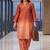Women Ombre Dyed Regular Thread Work Kurta with Trousers